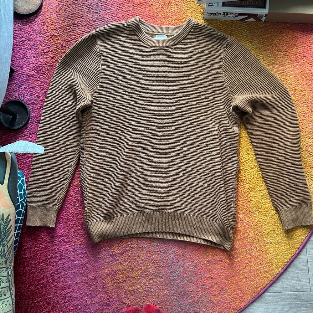 Men's Ribbed Sweater - Beige - Picture 2 of 3
